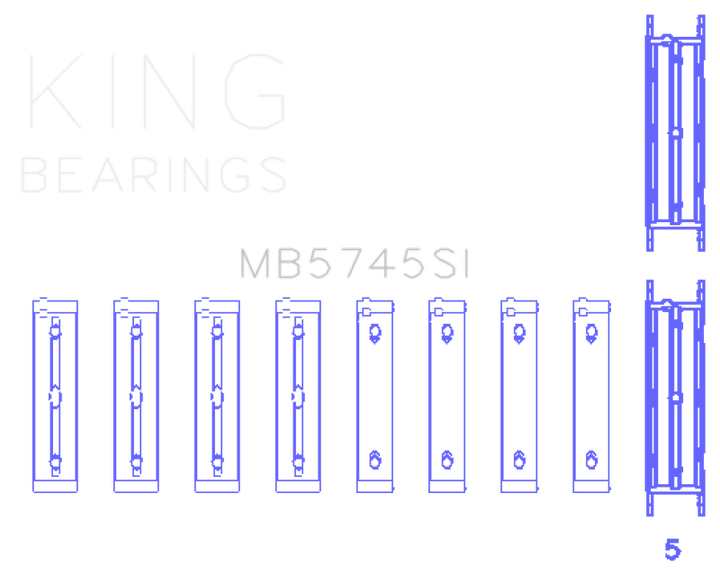 King Engine Bearings Subaru FA/FB Main Bearing Set Size STD