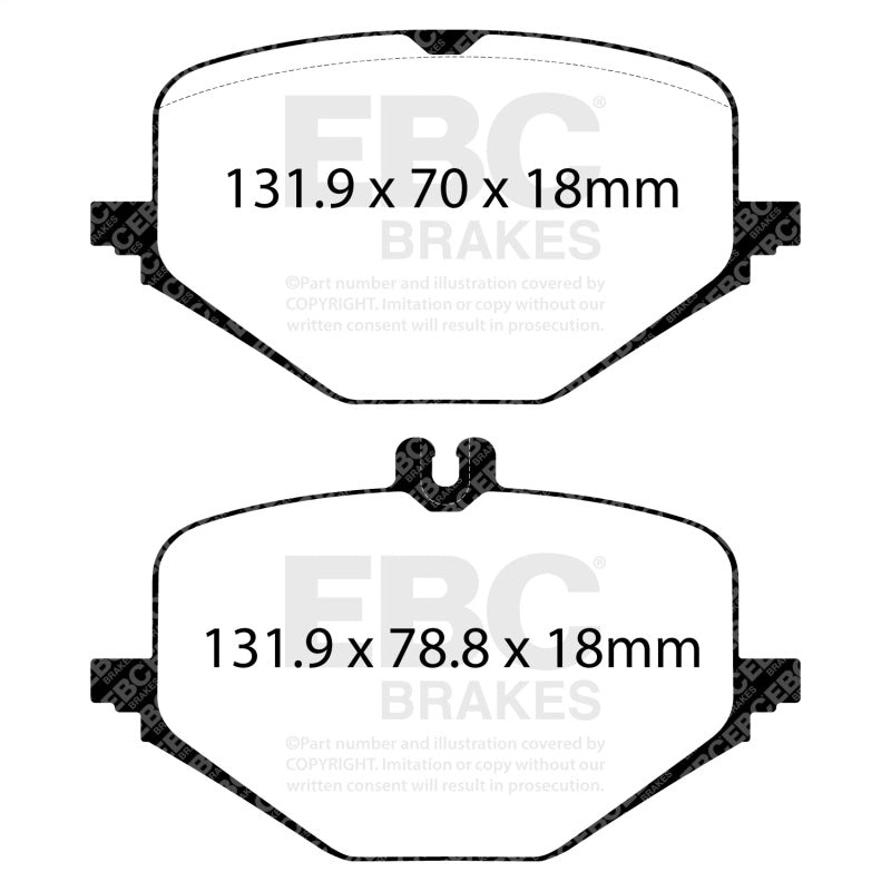 EBC Yellowstuff Rear Brake Pads - Mercedes G63 AMG, GLE53, GLS450, GLS580