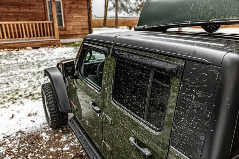 Husky Liners Ventvisor Low Profile Smoke - Jeep Wrangler JL Unlimited 2018-2025, Gladiator 2020-2025 (4pc)