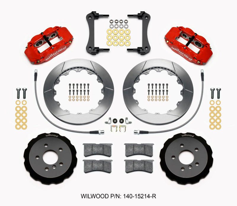 Wilwood Narrow Superlite 6R Front Hat Kit 12.88in Red for 2014-2015 Mini Cooper - OneFastShop