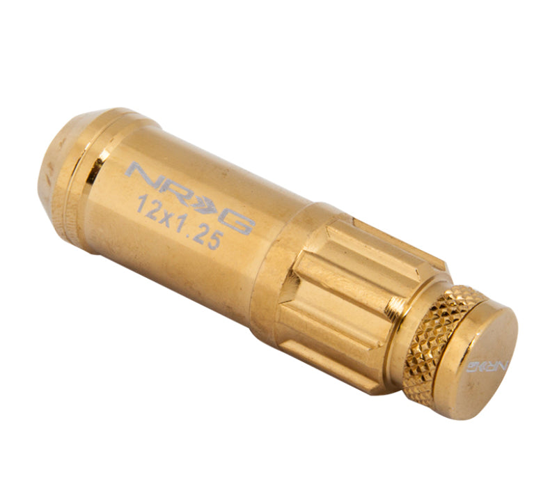 NRG 700 Series Steel Lug Nut Set M12x1.25 - 21 Pc with Locks - Chrome Gold, image 7