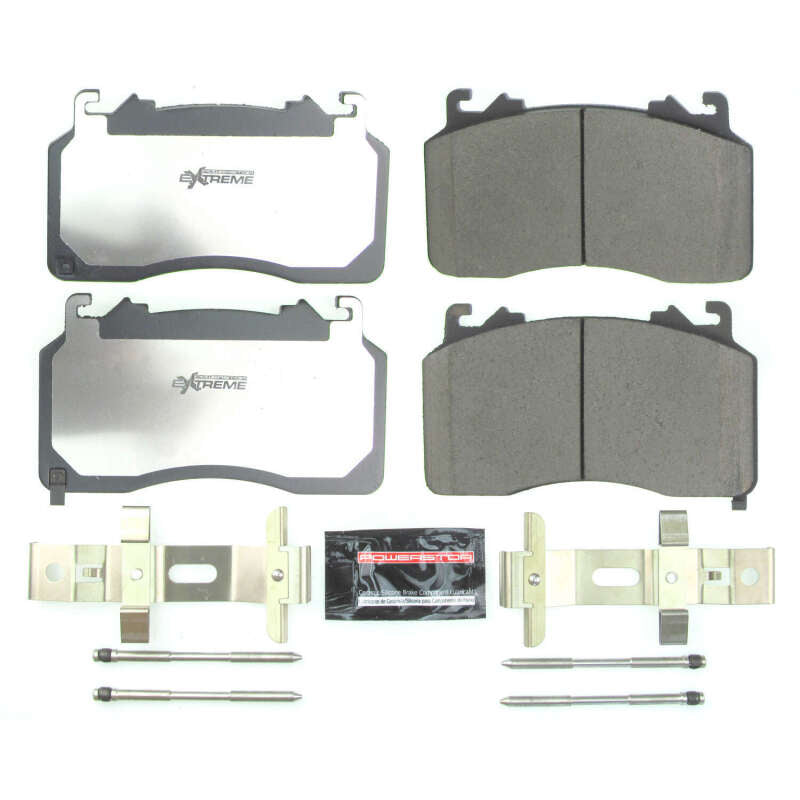 PowerStop Z26 Extreme Street Brake Pads with Hardware for 2020-2022 Ford Mustang Shelby GT500 and 2021 Ford Mustang Mach 1 - OneFastShop