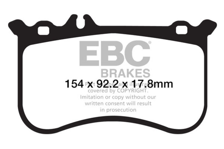 EBC 2010–2011 Mercedes-Benz CL550 5.5 AMG Sport Pkg Redstuff Front Brake Pads - OneFastShop