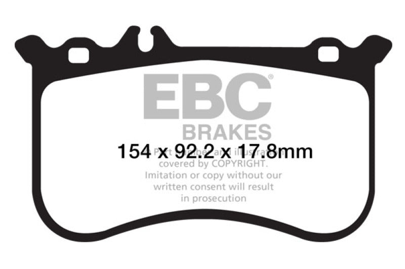EBC Redstuff Front Brake Pads - Mercedes-Benz CLS550, E550, S550 2010-2020