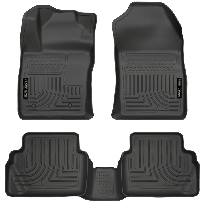 Husky Liners WeatherBeater Combo Black Floor Liners for 11-12 Ford Fiesta - OneFastShop