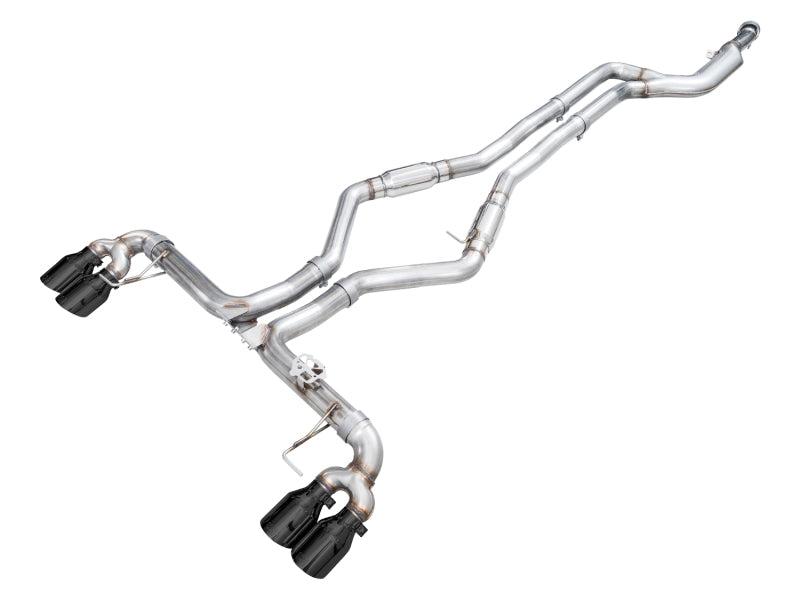 AWE Tuning Track Edition Cat-Back Exhaust - BMW M240i (G42) 2022-2026 - Diamond Black Tips