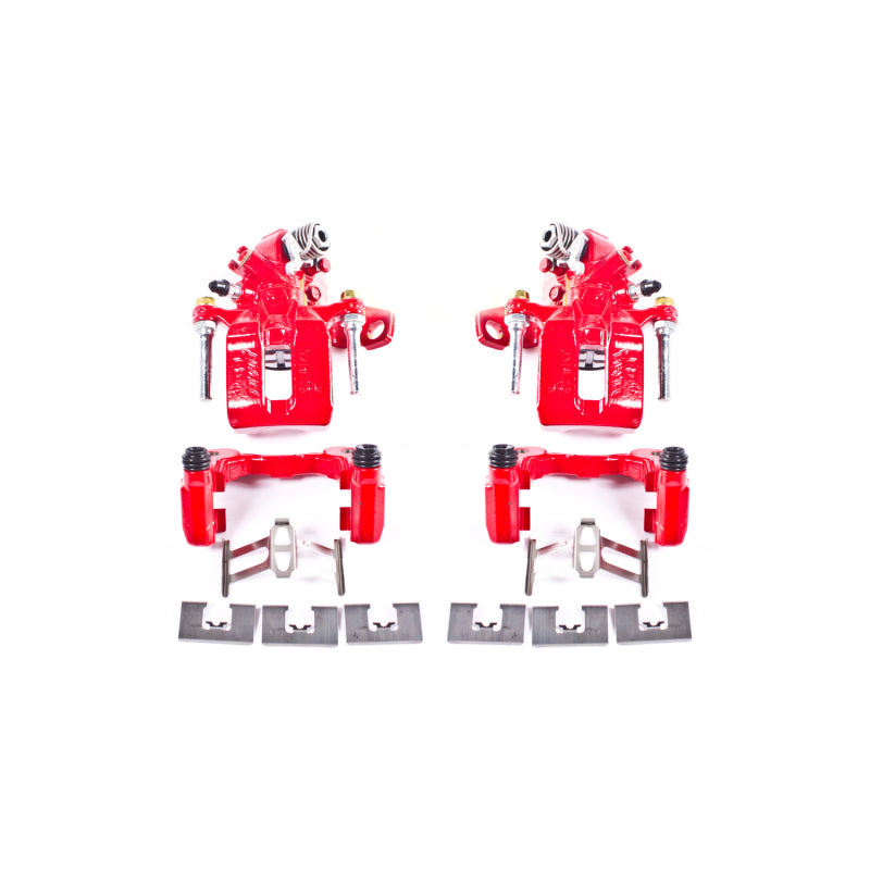 PowerStop Rear Red Calipers w/Brackets - Pair for 06-11 Acura CSX