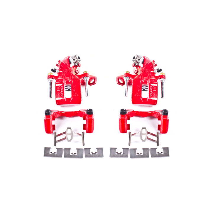 PowerStop Rear Red Calipers w/Brackets - Pair for 06-11 Acura CSX