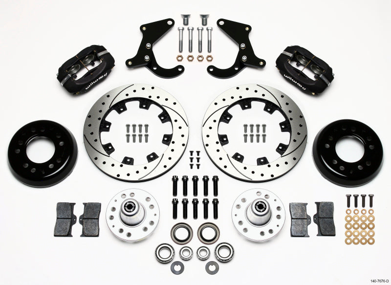 Wilwood Forged Dynalite Front Kit 12.19in Drilled for 55-57 Chevy Bel Air - OneFastShop