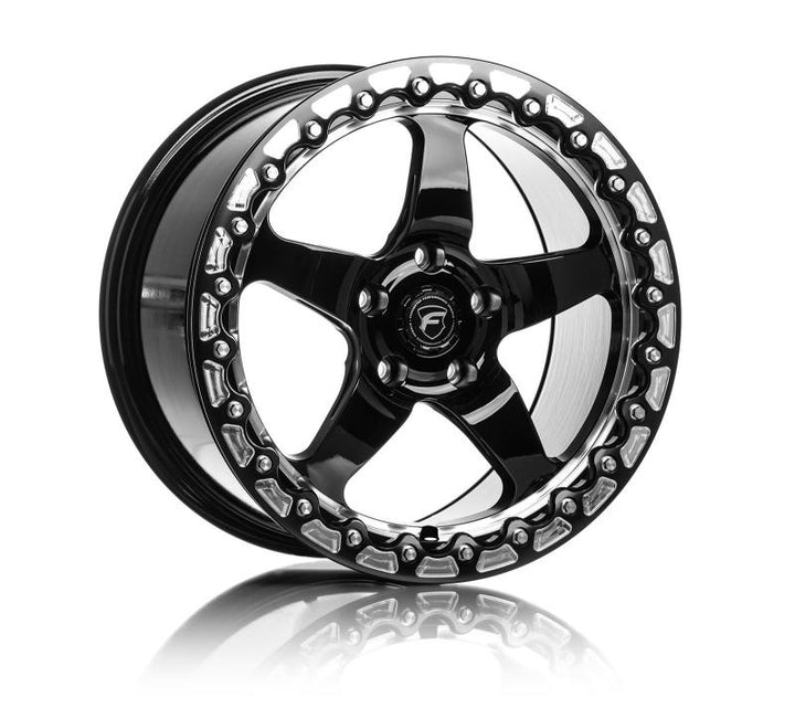 Forgestar D5 Beadlock Flow-Formed Wheel 17x10 - 5x120 ET45 Gloss Black, view 2