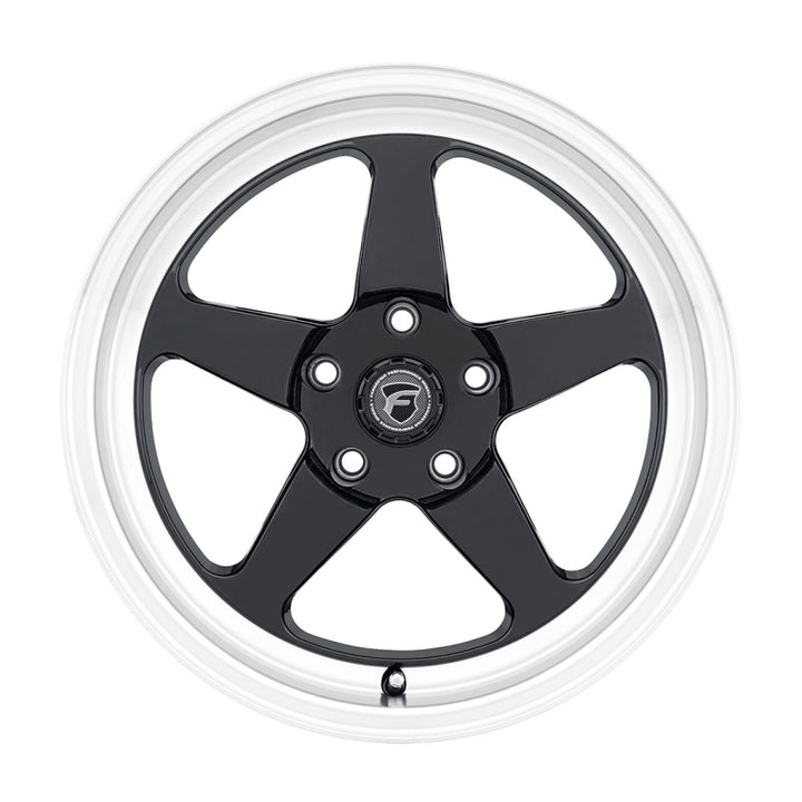 Forgestar D5 Drag Flow Formed Wheel 18x5 - 5x120.65 ET-10 Gloss Black Diamond Lip, view 2