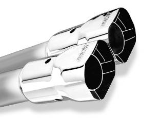 Borla Universal Polished Tip Single Square Angle-Cut Intercooled