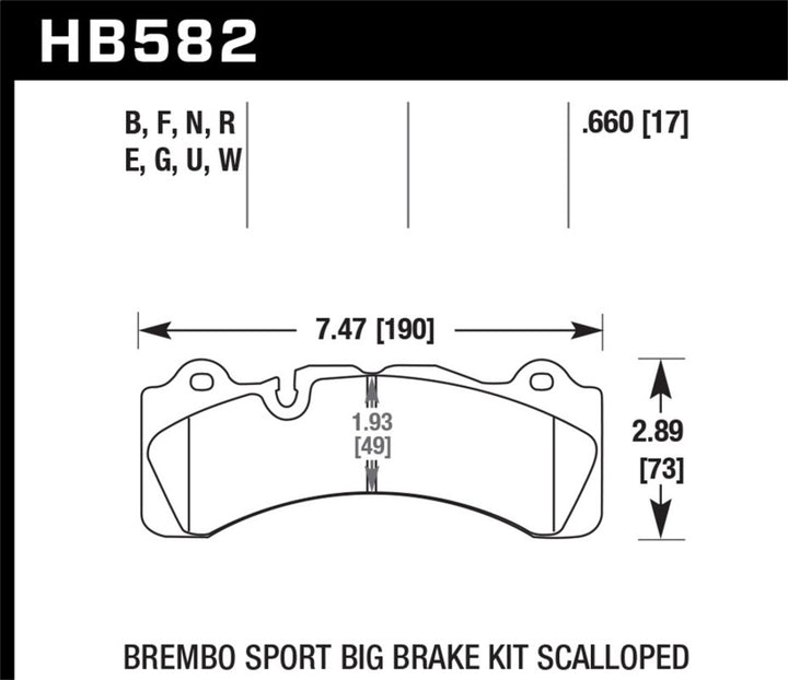 Hawk DTC-60 Brake Pads - Brembo Scalloped Caliper