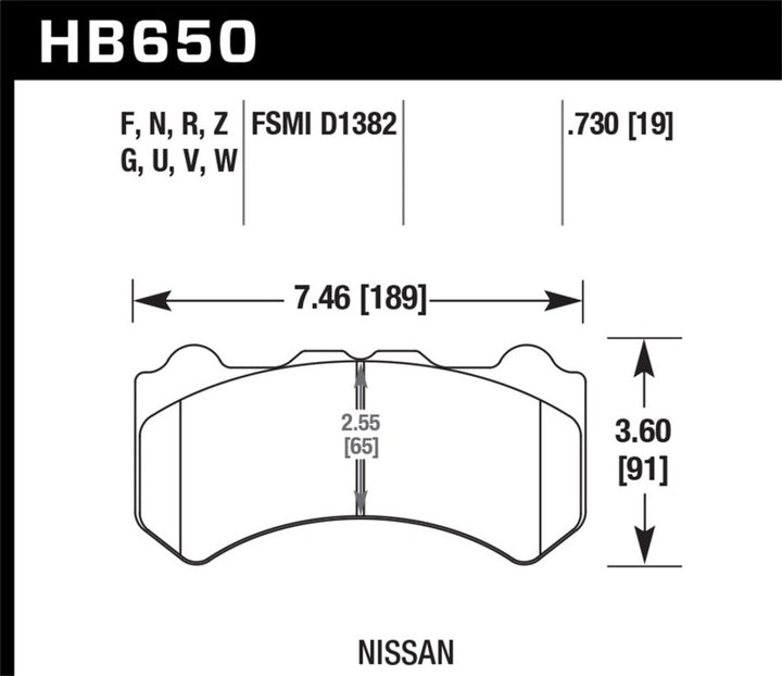Hawk DTC-60 Front Brake Pads - Nissan 2009-2018