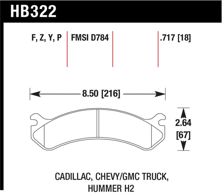 Hawk LTS Front Brake Pads - Chevrolet Silverado 1500, GMC Sierra 1500 1999-2015, view 5