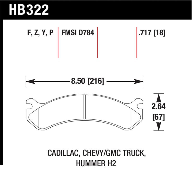Hawk LTS Front Brake Pads - Chevrolet Silverado 1500, GMC Sierra 1500 1999-2015, view 5