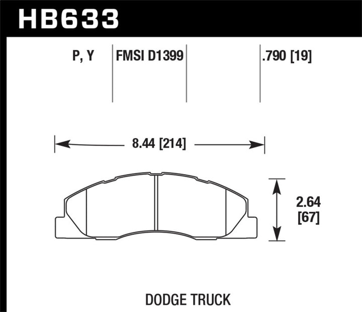 Hawk LTS Front Brake Pads - Ram 2500 / 3500 2009-2018