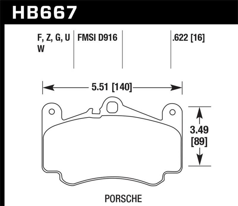 Hawk Performance Ceramic Brake Pads - Front Porsche 911 (1999-2012)