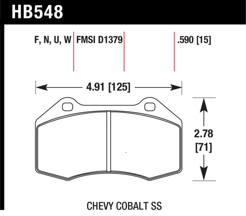 Hawk Performance HPS 5.0 Brake Pads - Front Alfa Romeo 4C, Mazda MX-5 Miata, Chevrolet Cobalt (2007-2020)