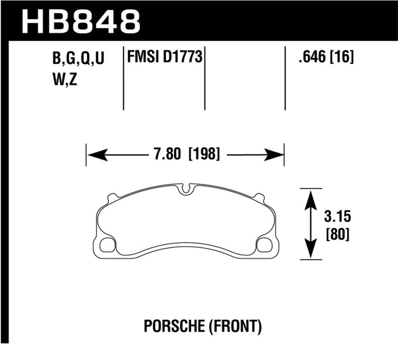 Hawk Performance HPS 5.0 Brake Pads - Front Porsche 911, Cayman (2014-2019)