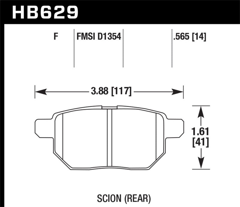 Hawk Performance HPS Brake Pads - Rear Toyota Prius, Matrix, Lexus CT200h (2008-2019)