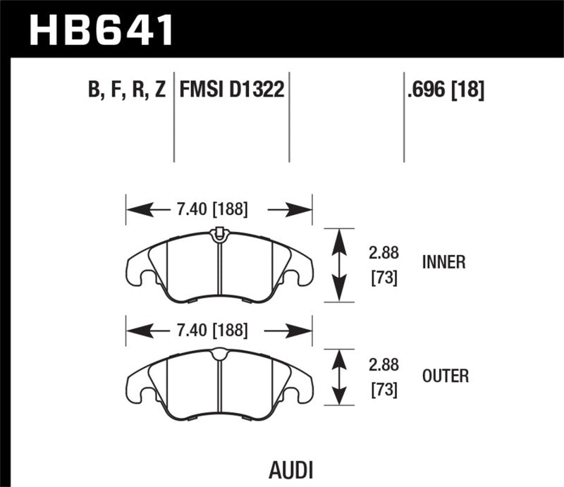 Hawk Performance HPS Brake Pads - Front Audi A4 Quattro, A5 Quattro, A8 Quattro (2008-2017)