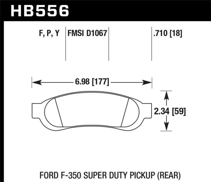 Hawk Performance Super Duty Rear Brake Pads - Ford Super Duty 2005-2013, view 2