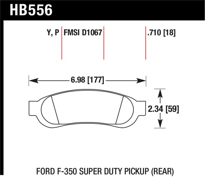 Hawk Performance Super Duty Rear Brake Pads - Ford Super Duty 2005-2013, view 3