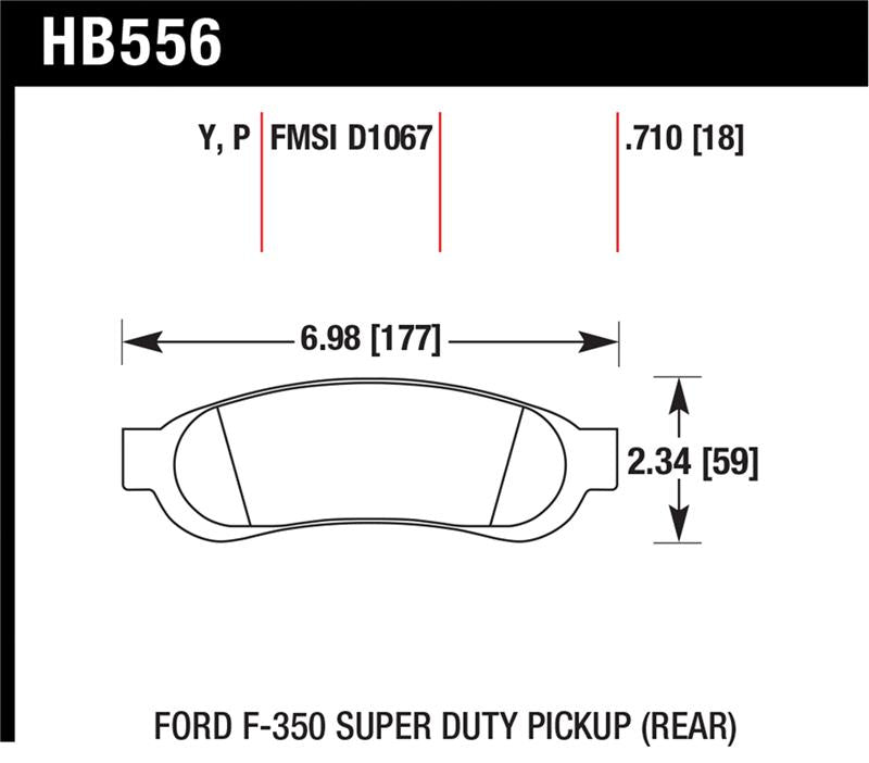 Hawk Performance Super Duty Rear Brake Pads - Ford Super Duty 2005-2013, view 3