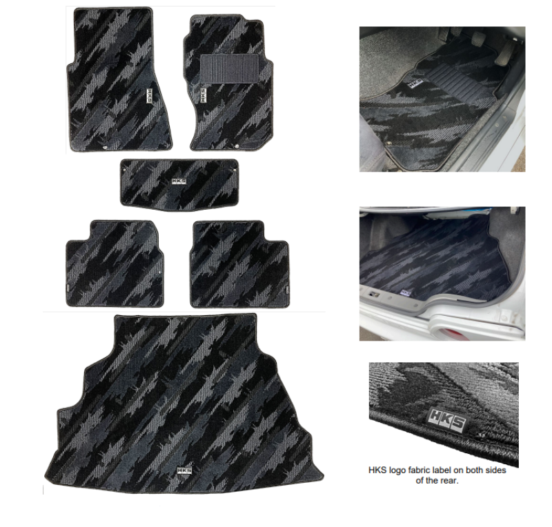 HKS Floor Mats - Nissan Skyline GT-R R32 Full Set (RHD)