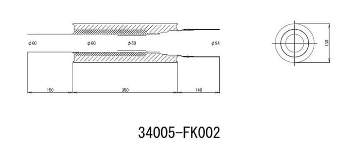 HKS Hi-Power Titanium Muffler 130mm - Universal