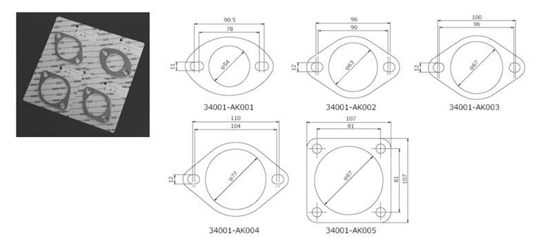 HKS Universal Exhaust Gasket 65mm - 2pcs