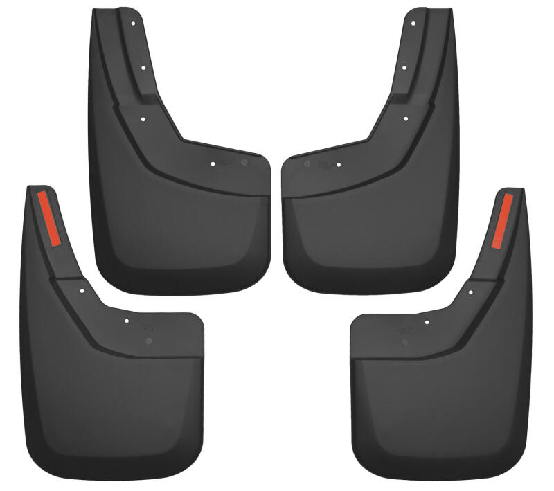 Husky Liners Front and Rear Mud Guards - Chevy Silverado 1500 2014-2019 / Silverado 2500 HD / 3500 HD 2015-2019 - Black