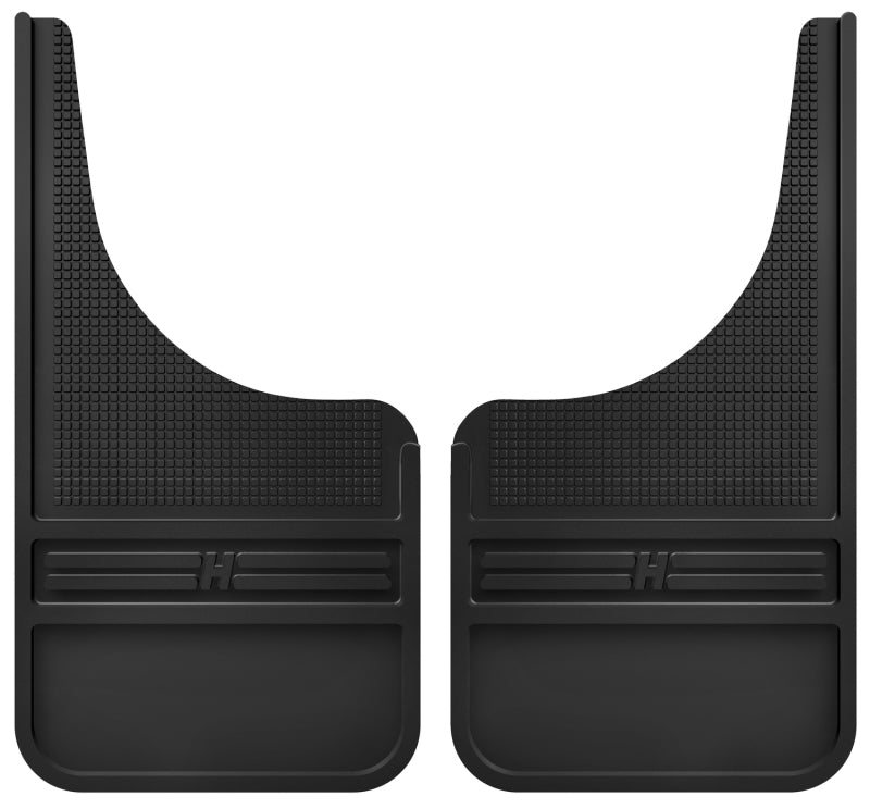 Husky Liners MudDog Universal Front Mud Flaps - 12in Wide - Black Rubber - without Weight