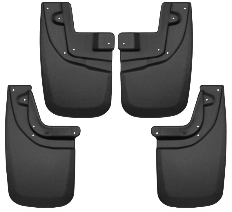 Husky Liners Toyota Tacoma 2005-2015 with OEM Fender Flares Front and Rear Mud Guards - Black