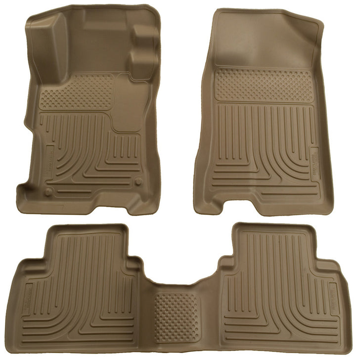 Husky Liners WeatherBeater Floor Liners - Toyota Prius 2004-2009 - Tan