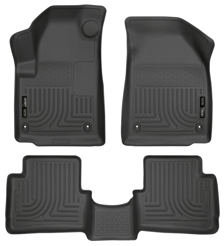 Husky Liners WeatherBeater Front & 2nd Row Floor Liners - Dodge Dart (2013-2016) - Black