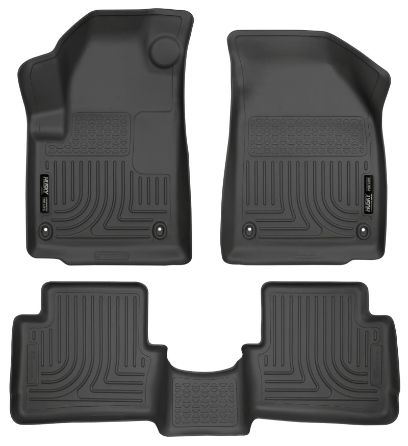 Husky Liners WeatherBeater Front & 2nd Row Floor Liners - Dodge Dart (2013-2016) - Black