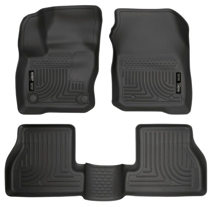 Husky Liners WeatherBeater Front & 2nd Row Floor Liners - Ford Focus RS (2016-2018) - Black