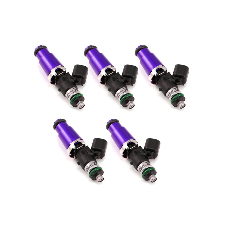 Injector Dynamics ID1050X Fuel Injectors - 60mm, 14mm Purple Top Adaptors - 5 Pack