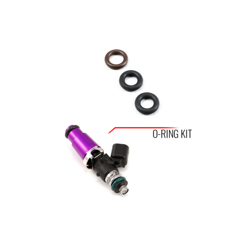 Injector Dynamics Injector Seal Service Kit - 14mm Purple Top Adapter, 14mm Lower O-Ring