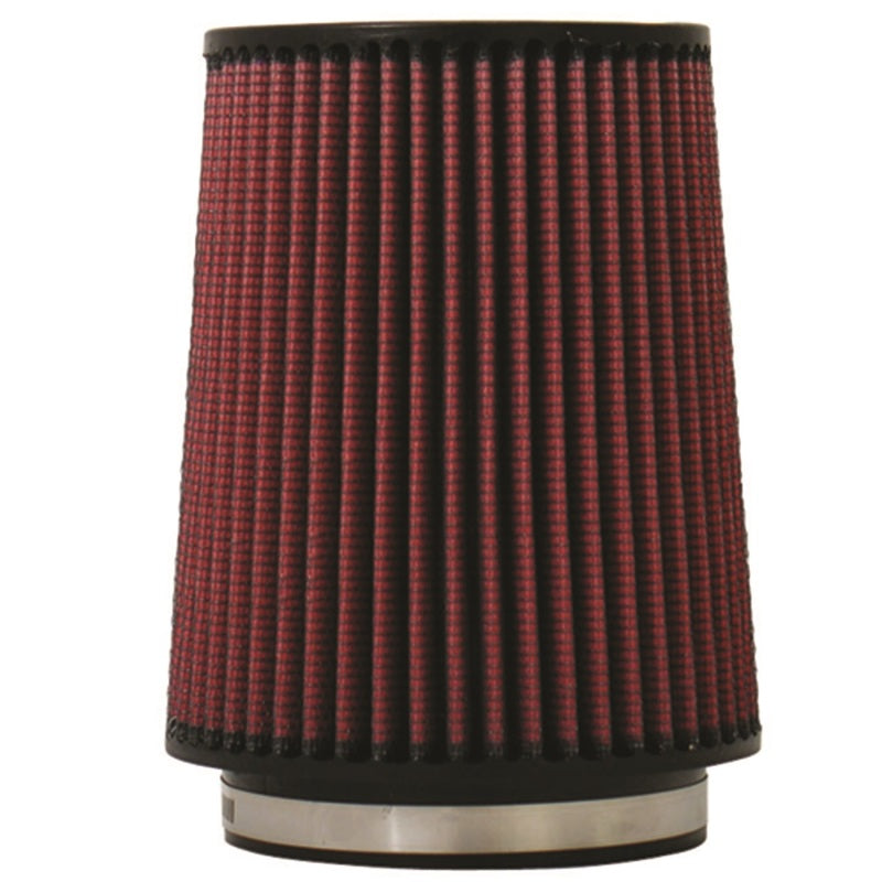 Injen High Performance Oiled Air Filter - Black - 5in Flange ID / 6.5in Base / 8in Media Height / 5.5in Top