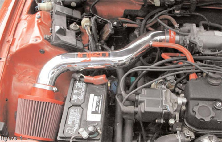 Injen IS Short Ram Intake - Honda Civic EX / Si / CRX Si 1988-1991 - Polished, view 3
