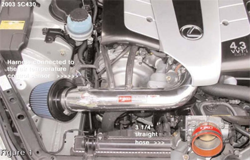 Injen IS Short Ram Intake - Lexus GS430/LS430/SC430 V8-4.3L 2001-2003 - Black, view 3