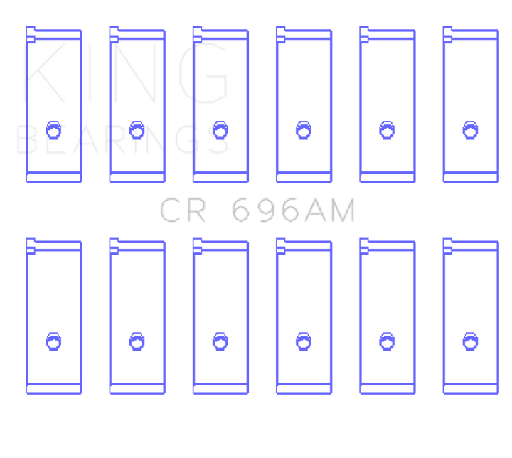 King Connecting Rod Bearing Set - Toyota 5M / 5M-GE / 7M-GE / 7M-GTE Inline-6 1981-1992 - Bi-Metal (Size STD), view 3