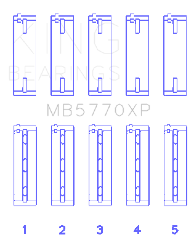 King Engine Bearings XP Main Bearing Set - Nissan VK45/VK50/VK56 2002-2024 (STD), view 2