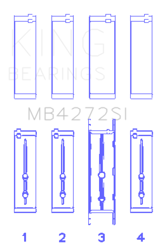 King Main Bearing Set - GM / Holden Alloytec 175/190 High Feature V6 2004-2020