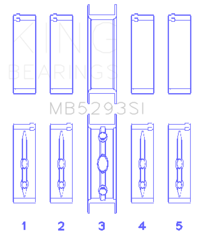 King Main Bearing Set - GM LS 4.8/5.3/5.7/6.0L (LS1/LS2/LS4/LS6) 1997-2020