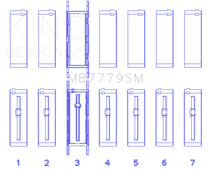 King Main Bearing Set - BMW B58B30A 2016-2026, view 2