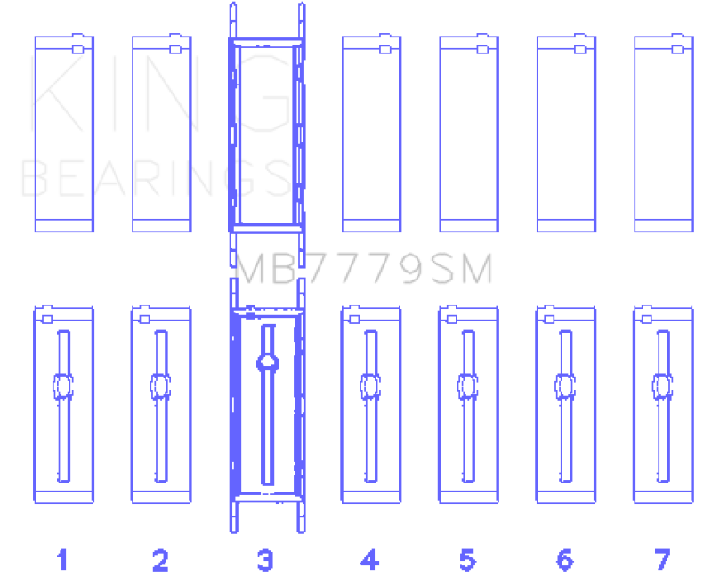 King Main Bearing Set - BMW B58B30A 2016-2026, view 2